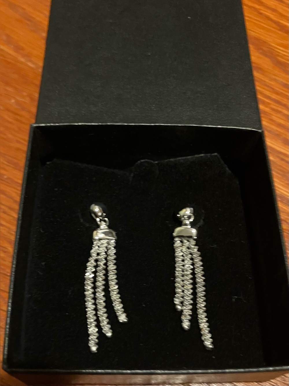 NEW Sterling Silver Tassel Drop Earrings - Silver